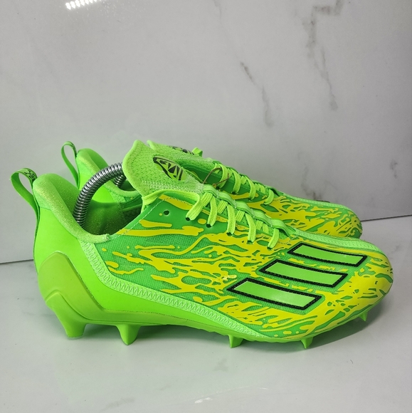 Adidas Adizero 12.0 POISON Solar Green Men's Football Cleats - Picture 2 of 10